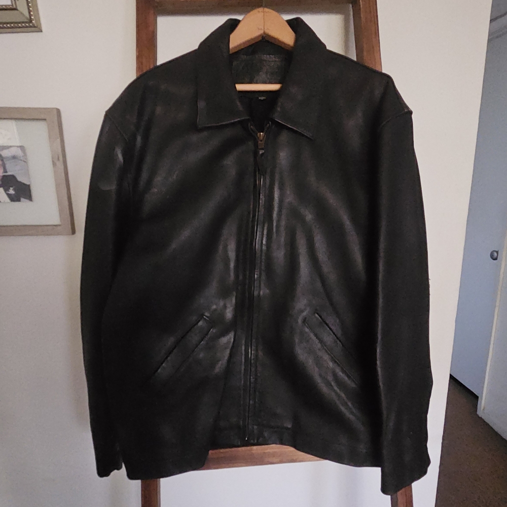 Men's Air Force One Black Leather Jacket